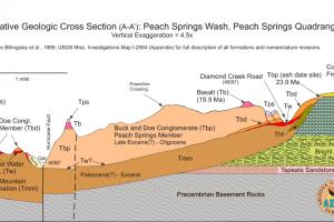 Cross section of Peach Springs Wash