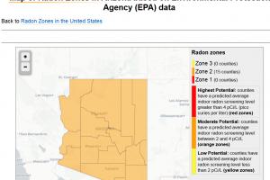 Radon in Arizona (EPA)