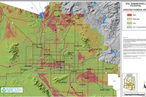 Shrink-Swell Soil map for Phoenix
