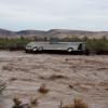Flash flood topples bus. Courtesy of Northern Arizona Consolidated Fire District No. 1